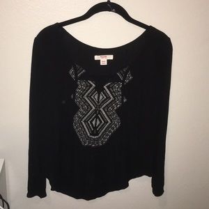 Target Black Aztec Pattern Long Sleeve